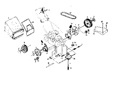 Wheels/tires/bag Diagram and Parts List for WE6TY22CC  Weed Eater Lawn Mower